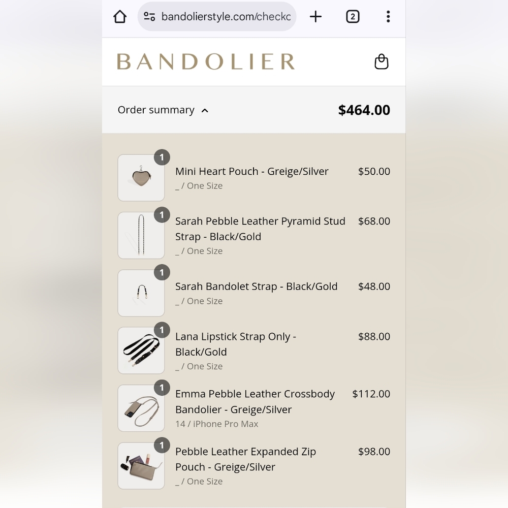 Bandolier Gray Crossbody Phone Case Set - Picture 7 of 7